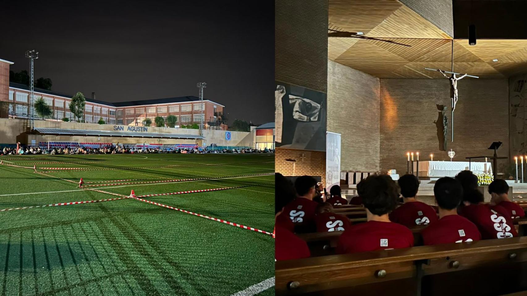 Los colegios madrileños cobran vida por la noche gracias al Papa: de dormir en el patio a una adoración continua