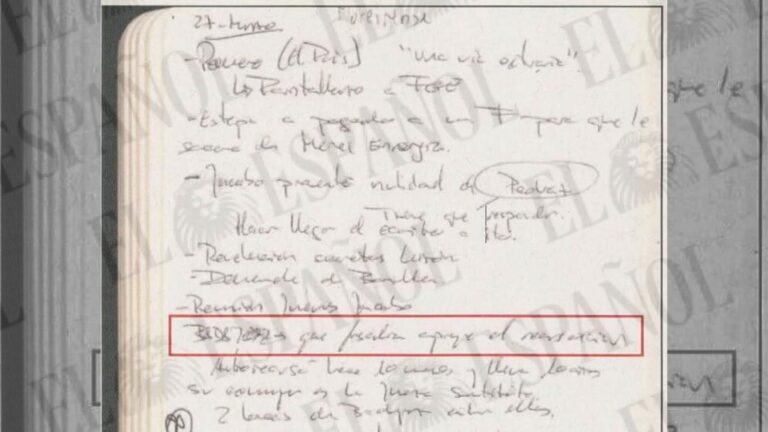 La nota en la agenda de Santos Cerdán contra la juez del 'caso David Sánchez': "Badajoz. Que Fiscalía apoye la recusación"