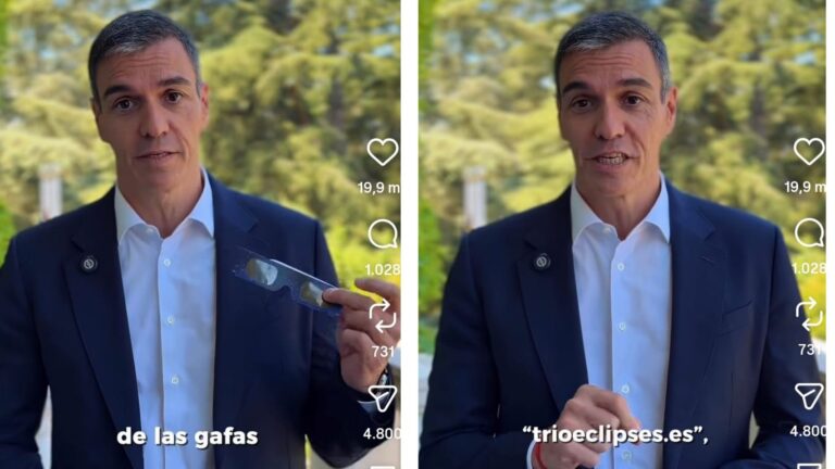 Sánchez no responde sobre los amaños a favor de Barrabés, la SEPI o la Guardia Civil, pero recomienda gafas para el eclipse