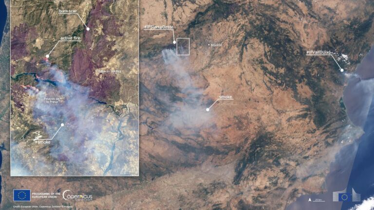 El incendio más grande de la historia de España desde el cielo: las casi 80.000 hectáreas quemadas a vista de pájaro