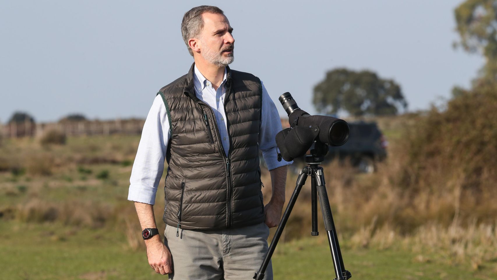 Felipe VI, gran aficionado a la astronomía, ha observado el eclipse desde el museo Son Marroig de Deià, en Mallorca